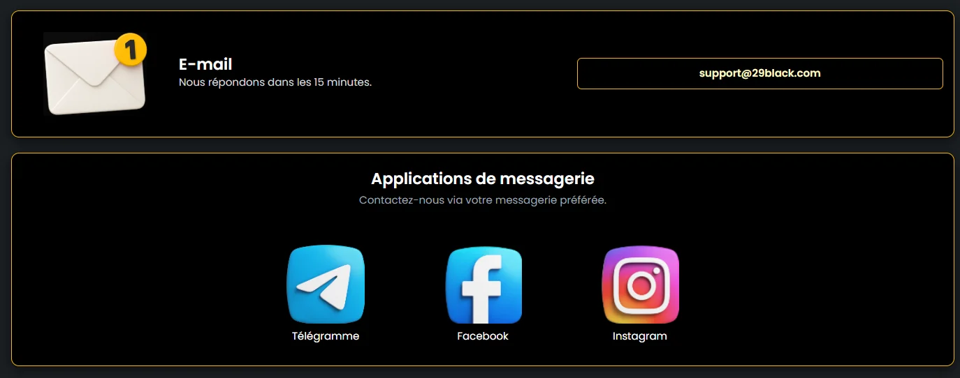 29black Casino support